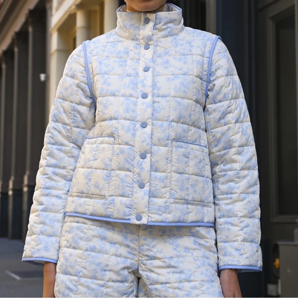 Yllw The Label Floral Quilted Jacket
